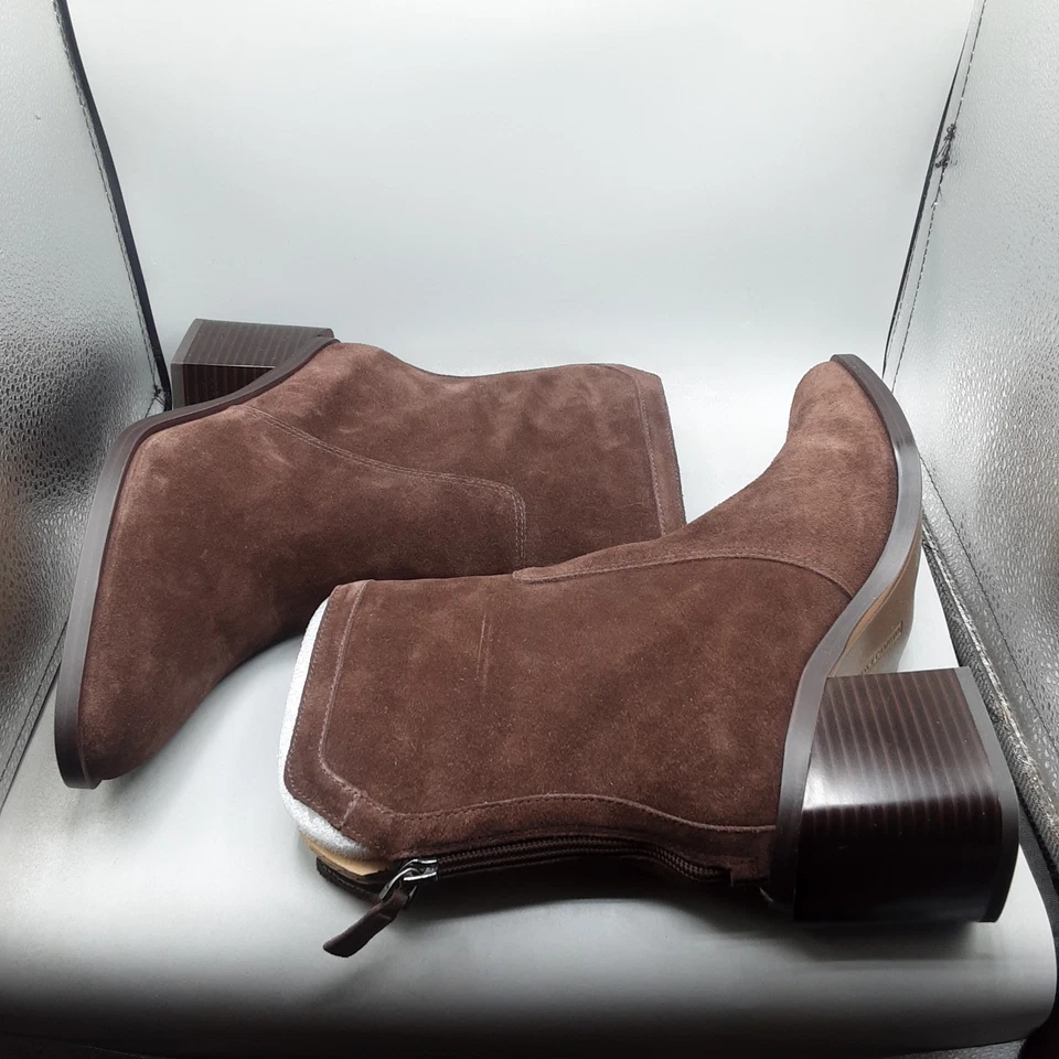 Botas Vince Camuto Kortimy para mujer 7,5 W marrón raíz cerveza gamuza eje medio A271 Foto 3 de 4