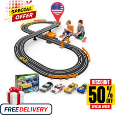 Slot Car Race Track Set Electric Powered Race Track Dual Racing Car Track Set
