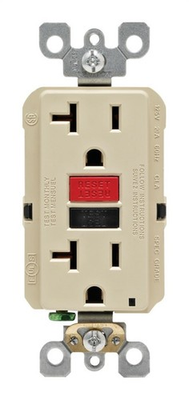 #ad #ad Leviton GFNT2 0RI Ivory Thermoplastic 20A 125V 2 Pole 3 Wire Duplex GFCI Outlet $21.30