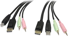.Com 6Ft 4-In-1 USB Displayport KVM Switch Cable W/Audio & Microphone (Dp4N1Usb6
