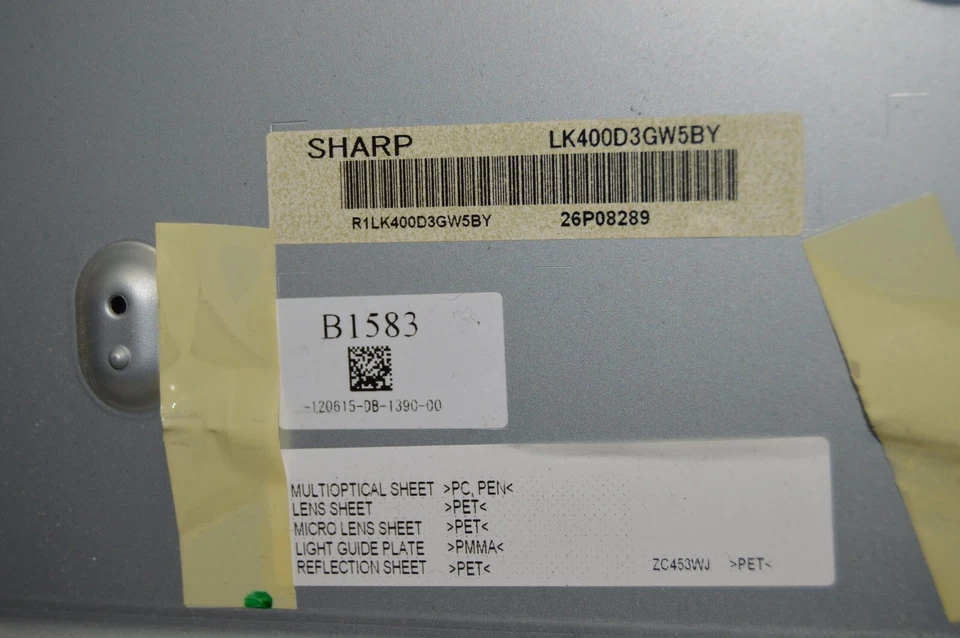 Panel Led Lcd Sharp LK400D3GW5BY Para Televisor Sharp LC-40LE833E - Imagen 2 de 4