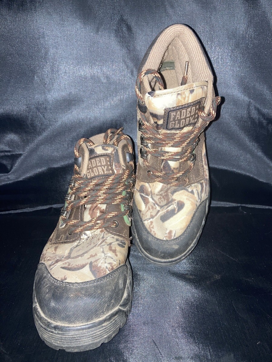 Faded Glory Boone01 Advantage Camo High Tops Hiking Boots Boys  Model:4929499
