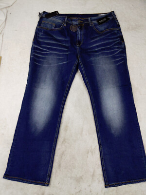 Buffalo Driven X Straight Stetch Mens 38x30 Flex Blue Jean Mid Rise Dark Wash