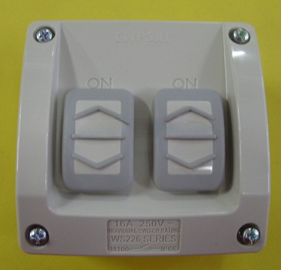 1pc Five-proof WS226/2 16A two-position waterproof crank switch WS226