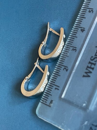 Diamond Hoops Earrings 18ct in White Gold - Picture 5 of 6