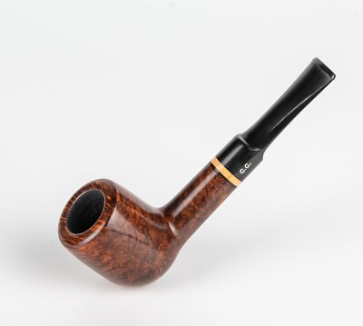 Briar Tobacco Smoking Pipe , Classic Billiard Shape, Fits 9mm Filter, Brown