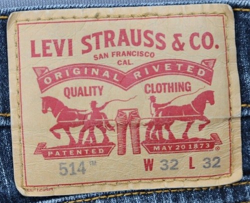 Men's Levi's 514 Jeans Straight Fit Stretch Medium Wash Size 32x32 (Msr 32x30) - Picture 10 of 10