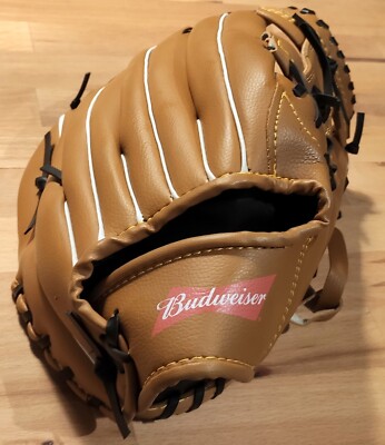 Baseball Handschuh++Werbeaufdruck BUDWEISER++Kunstleder