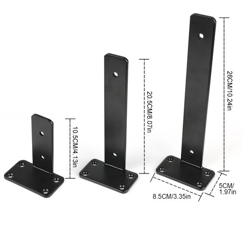 4X Floating Shelf Brackets Heavy Duty Metal Shelf Support Steel Brackets - Picture 8 of 17