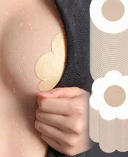 50pcs Disposable Black Nipple Covers – Seamless, Breathable, Self‑Adhesive-NEW