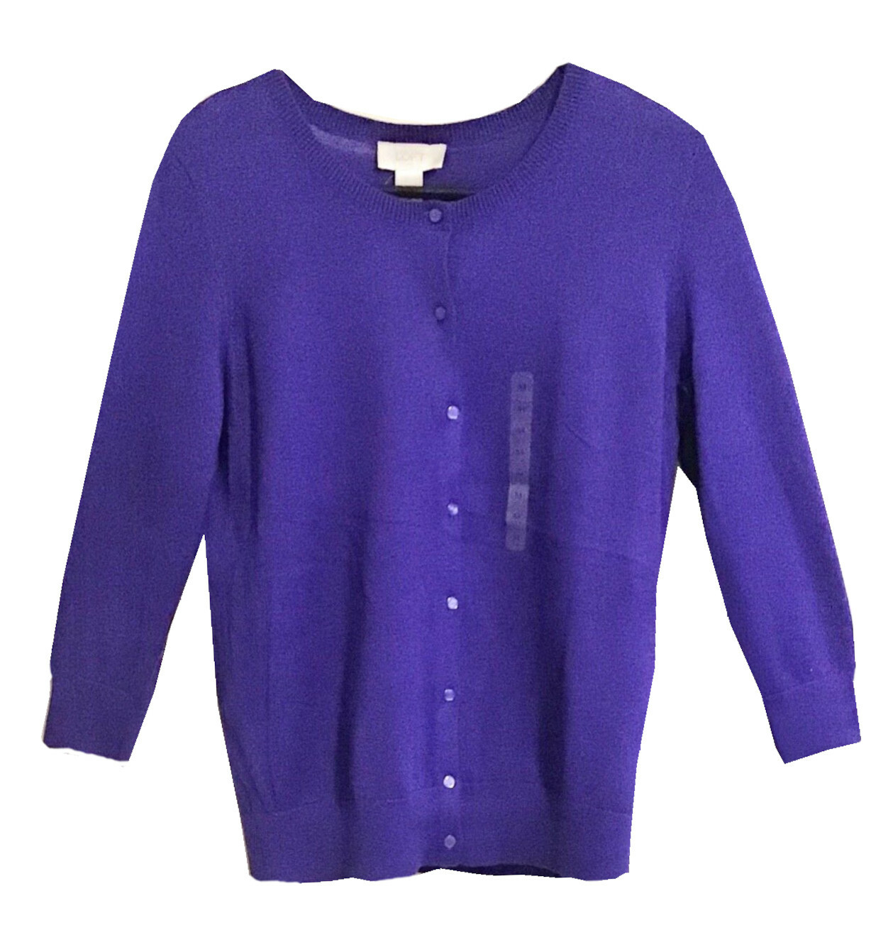 LOFT Vneck Cardigan Sweater Purple Color Size M eBay