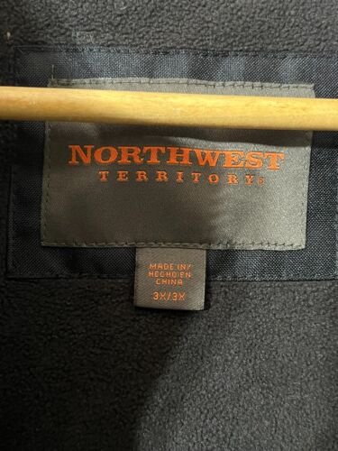 Northwest Territory Black Quilted Fleece Lined Hooded Jacket Full Zip Up Mens 3X - 第 5/6 張圖片