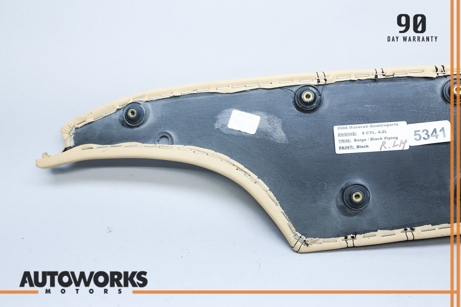 04-08 Maserati Quattroporte M139 Rear Left Side Door Panel Leather Trim OEM