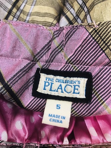 The Children’s Place Little Girls Plaid Skirt Pink Gray & White Size 5 - Picture 9 of 9