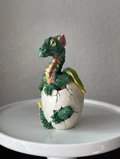 Vintage 1997 W U Summit Collection Green Baby Dragon Hatching Hatchling Mythical