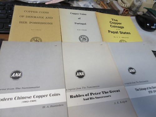 1960's 6 ANA reprint Reference Booklets with 3 from Eklund See Photos