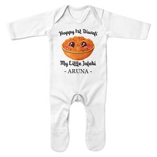 Personalised My Little Jalebi Rompersuit Romper Suit Diwali Boys and Girls In...