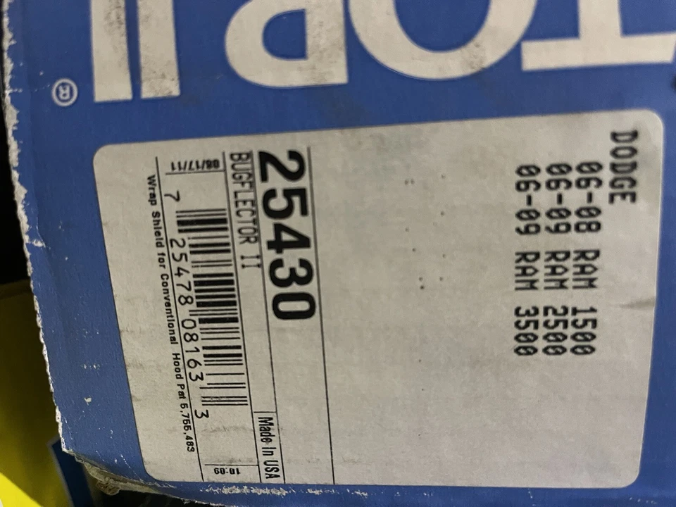 AVS Bugflector 黑烟罩保护罩 适用于 2006 - 2010 道奇 Ram - 25430 — 第 2/2 张图片