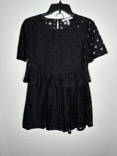 BCBGENERATION Eyelet Skirt Set Size XXS Short Sleeve & Midi Skirt Romantic Femme - Picture 20 of 21