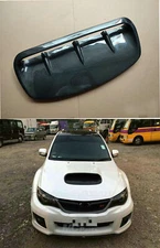 Carbon Fiber Hood Vent Insert Air Fins Intake For Subaru Impreza WRX STi 08-14