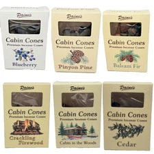 *CHOOSE SCENT* 25 pc Incense LOG CABIN CONES Paine's USA made fir campfire cedar