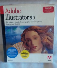 Adobe Illustrator 9.0 UPGRADE For Windows - FACTORY SEALED Shrink Wrap SEE DESPR