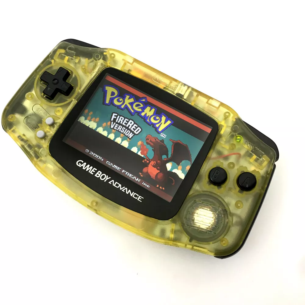 Nintendo Gameboy Advance GBA Yellow Pokemon IPS Backlit Custom Mod Console