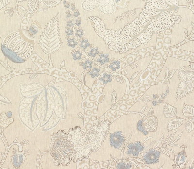 THIBAUT GARDINENSTOFF DESIGN Macbeth 3,9 METER BEIGE 100% LEINEN KASTANIE HÜGEL