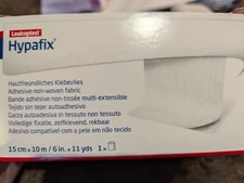 *1-Pack* Leukoplast Hypafix Adhesive Non-Woven Fabric 6" x 11 Yards 15cm X 10cm