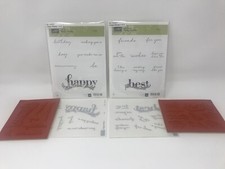 Stampin' Up 147227 Happy Wishes Sets 1  2 - New, Unmounted Cling Stamps
