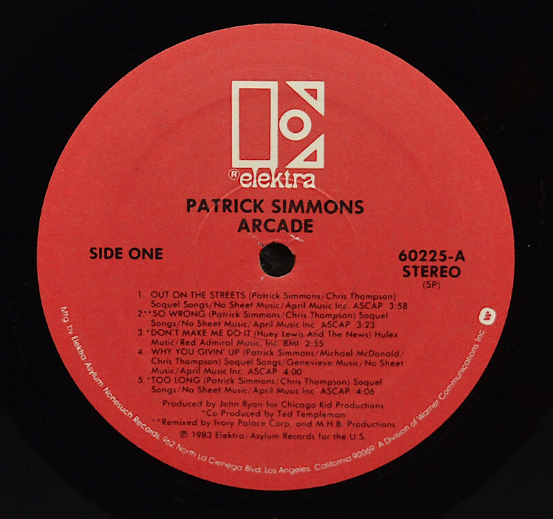 PATRICK SIMMONS ~ Arcade ~ Orig 1983 VINYL LP ~ Lyric Slv