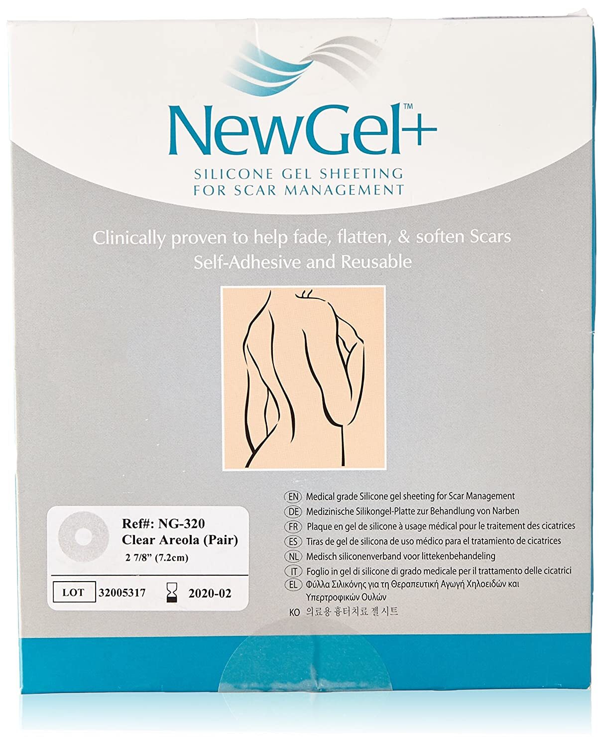 NewGel+ Advanced Silicone Professional Scar Treatment Sheeting for