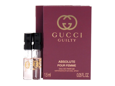 GUCCI GUILTY ABSOLUTE POUR FEMME EDP 1.5ml .05fl oz x 2 PERFUME