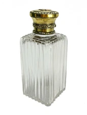 Asprey & Co Ltd  London Gilt Sterling Silver Perfume Bottle, 1911.
