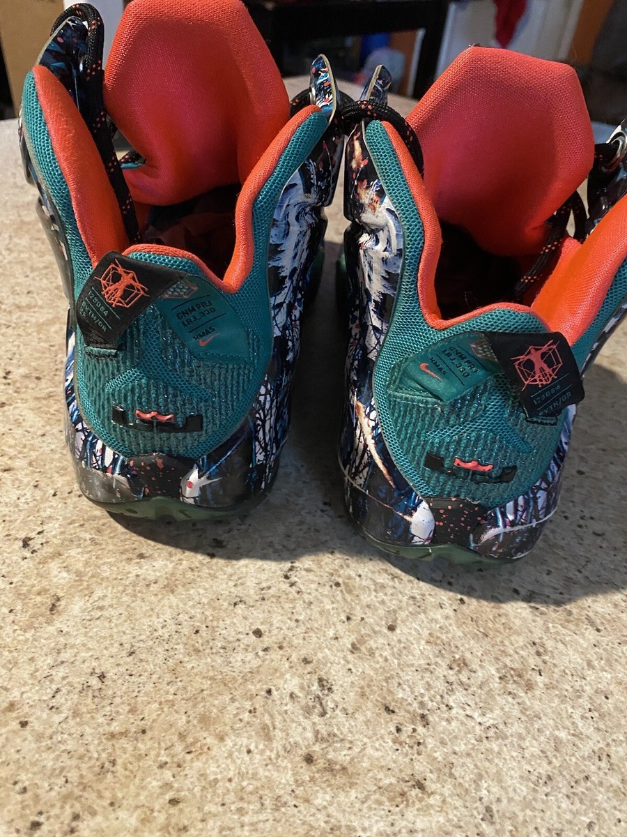 Size 8.5 - Nike LeBron 12 Xmas Akron Birch 2014 | eBay