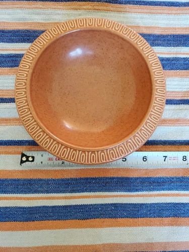 Red Wing Pottery Adobestone Hearthstone Orange  Bowl 7"