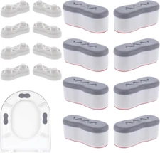 8Pcs Bidet Height-Increasing Pads Toilet Seat Risers Toilet Lid Rubber Bumpers w