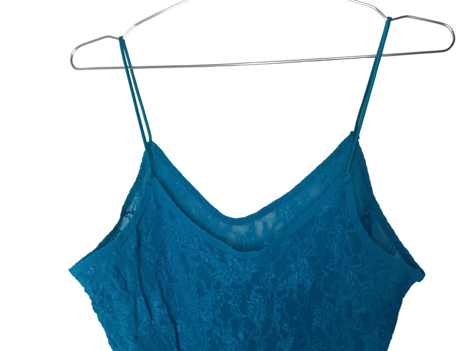 UNDERCOVER Abito vintage Victoria’s Secret etichetta oro blu pizzo M floreale USA Y2K