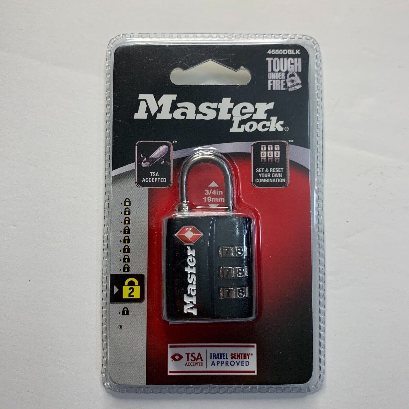 Master Lock 4680DBLK TSA Accepted Luggage Your Padlock Japan's largest assortment C Own Cheap sale Set