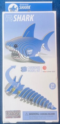Shark Fish 3D Cardboard Model Kit Eugy NEW SEALED UNOPENED Craft Educational NIB