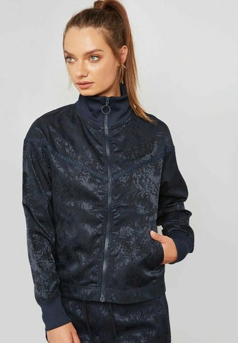 Nike Sportswear Blue Jacquard Womens Full-Zip Track Jacket Size XS 940250 475 - Picture 2 of 4