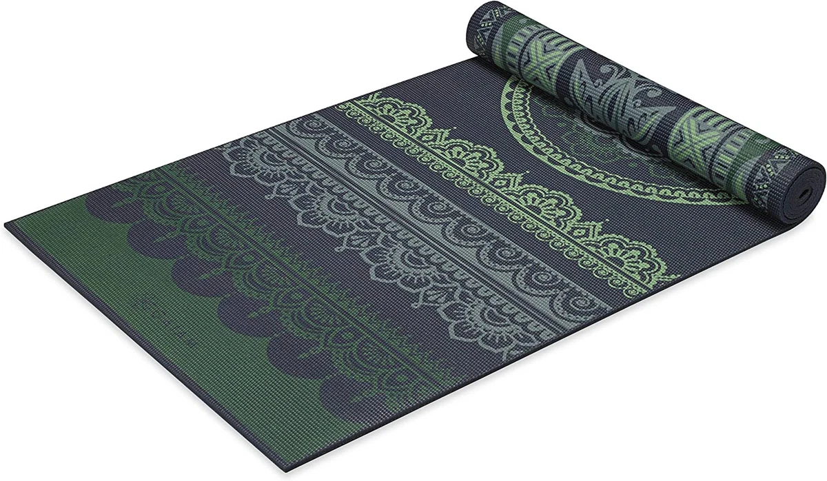 Gaiam Yoga Mat - Premium 6Mm Print Reversible Extra Thick Non Slip Exercise  & Fi