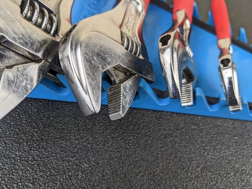#bj291 Snap-on Chrome Made In USA Crescent Wrench Set Comfort Handle FADH704C - Picture 6 of 18