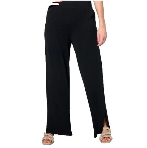agnes b Denim Pants Women 27 US Black Cotton Leather Label Used