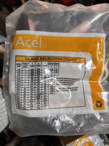 Acel Armoured Cable Gland Size CW20 - Picture 2 of 2