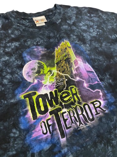 Vintage Walt Disney World Tower Of Terror Tie Dye T Shirt Mens Size L - Picture 3 of 5