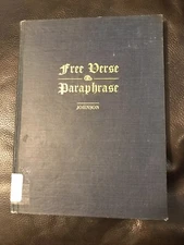 Free Verse & Paraphrase Johnson SIGNED Autograph BOOK 1929