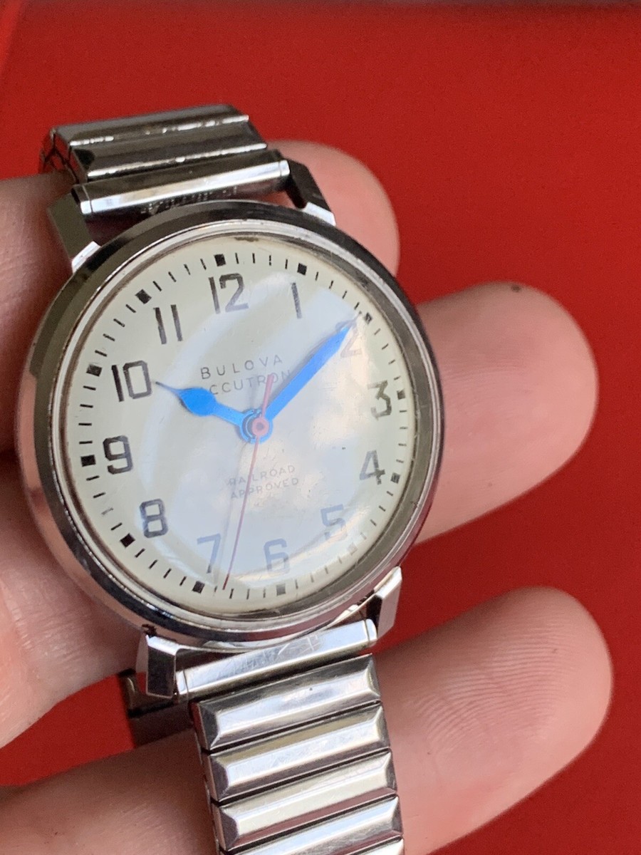 Vintage 1966 Bulova Accutron 214 Railroad Approved SS Mens Vintage 1966 Bulova Accutron 214 Railroad Approved SS Mens
