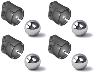 4 Lego BALL CASTERS (mindstorm s,robot,omnidirectional,wheel,pivot,ev3,nxt,rcx)