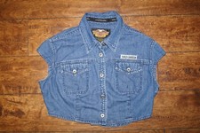 HARLEY-DAVIDSON GIRLS DENIM VEST MEDIUM COTTON EUC
